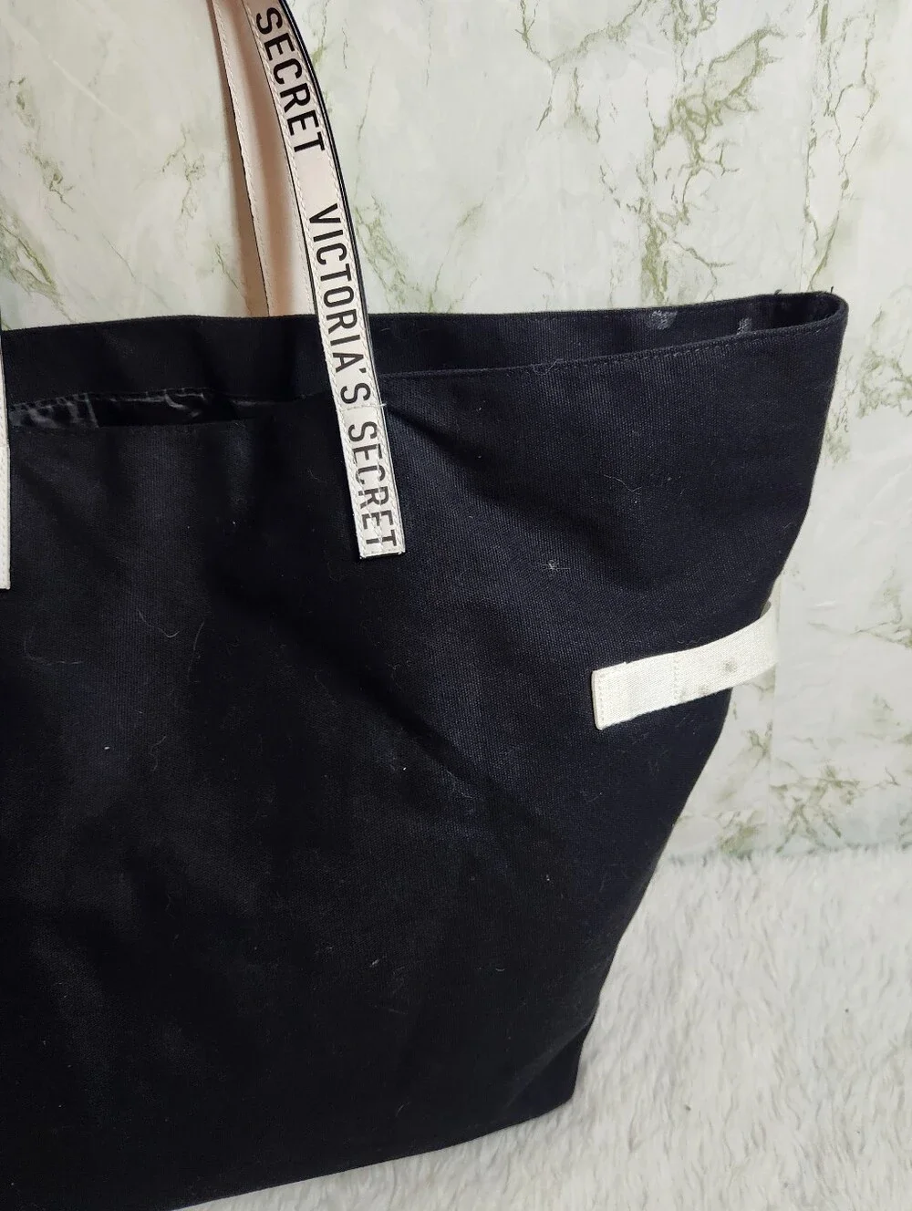 Victoria's Secret Black Canvas Tote